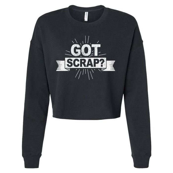 Got Scrap Quote For A Metal Scrapper Cropped Pullover Crew