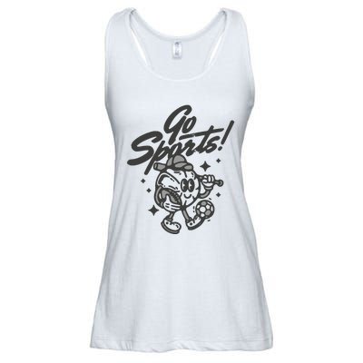 Go Sports Retro Football Game Day Ladies Essential Flowy Tank