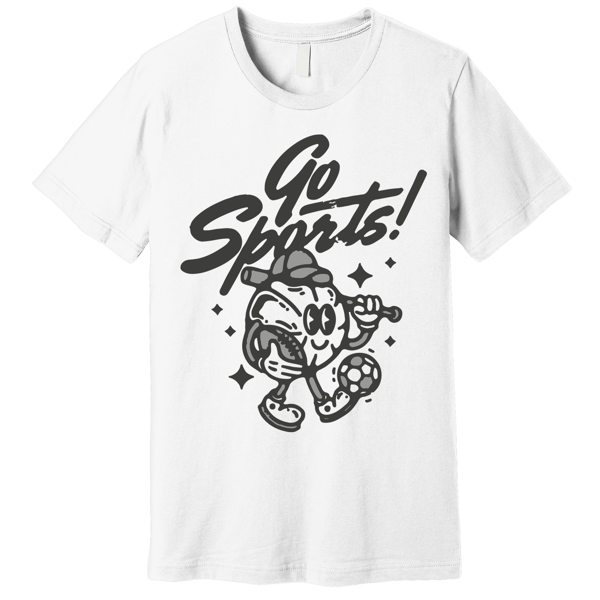 Go Sports Retro Football Game Day Premium T-Shirt