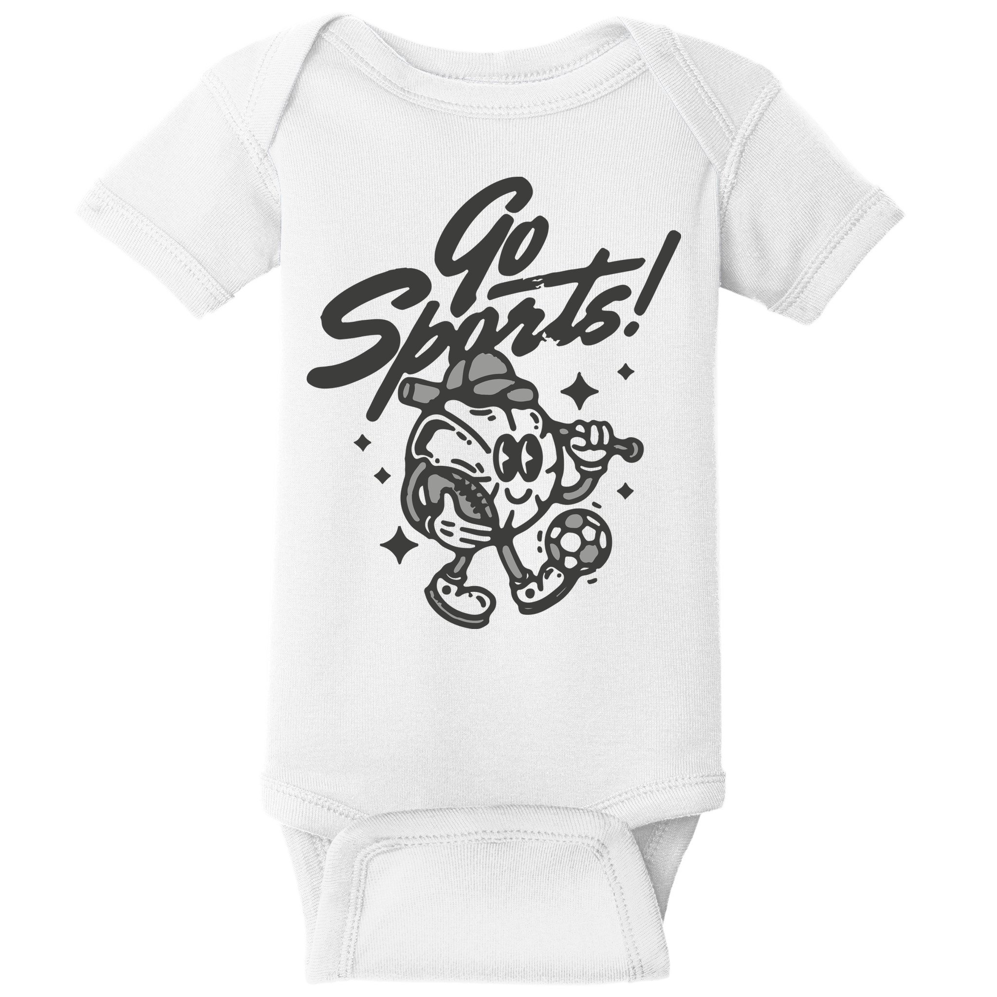 Go Sports Retro Football Game Day Baby Bodysuit