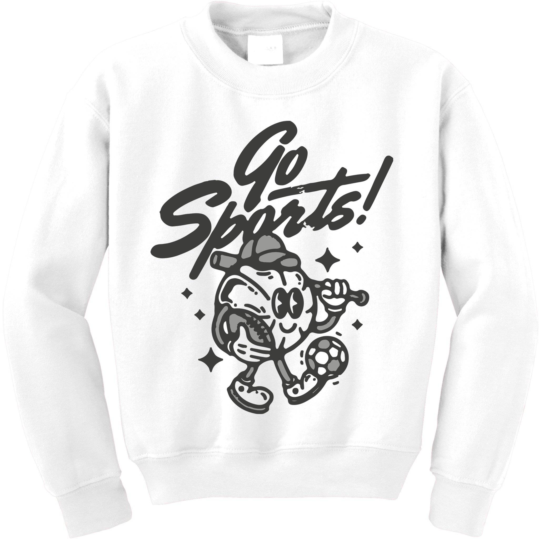 Go Sports Retro Football Game Day Kids Sweatshirt
