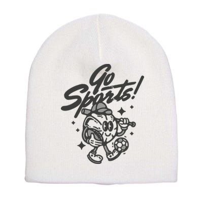 Go Sports Retro Football Game Day Short Acrylic Beanie