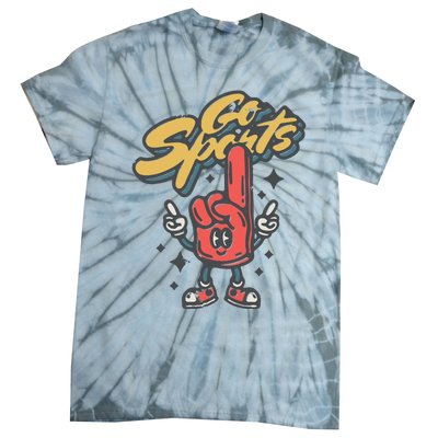 Go Sports Retro Football Game Day Tie-Dye T-Shirt