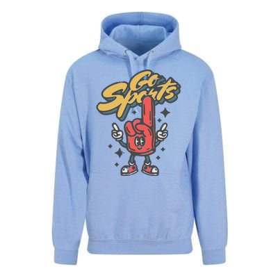 Go Sports Retro Football Game Day Unisex Surf Hoodie