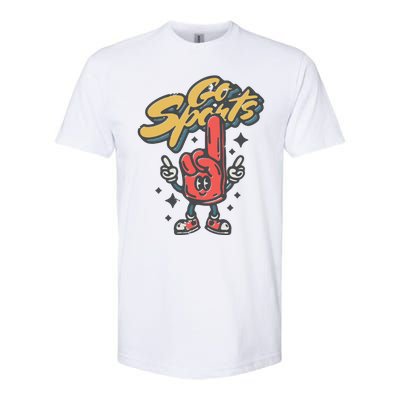 Go Sports Retro Football Game Day Softstyle® CVC T-Shirt