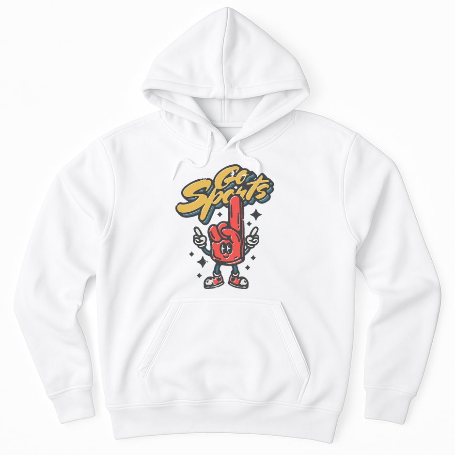 Go Sports Retro Football Game Day Hoodie