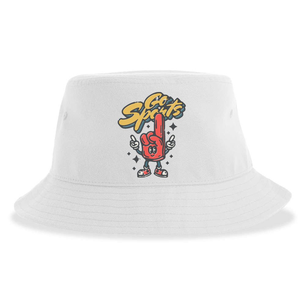 Go Sports Retro Football Game Day Sustainable Bucket Hat
