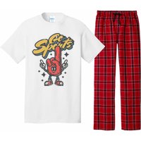 Go Sports Retro Football Game Day Pajama Set