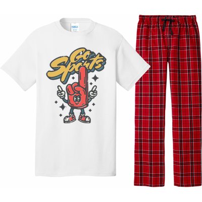 Go Sports Retro Football Game Day Pajama Set