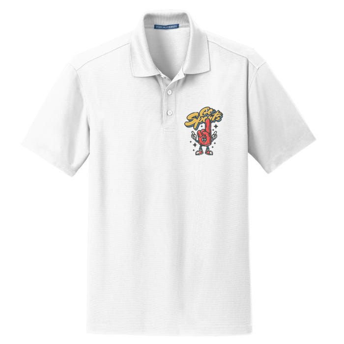 Go Sports Retro Football Game Day Dry Zone Grid Polo