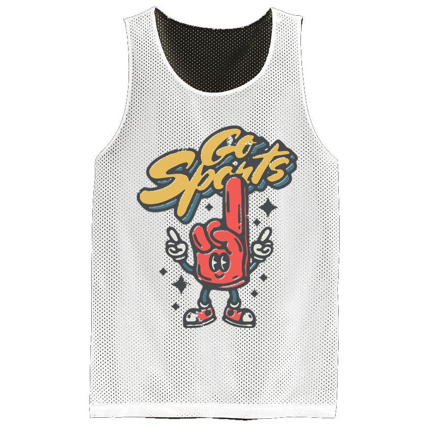 Go Sports Retro Football Game Day Mesh Reversible Basketball Jersey Tank