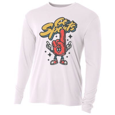 Go Sports Retro Football Game Day Cooling Performance Long Sleeve Crew