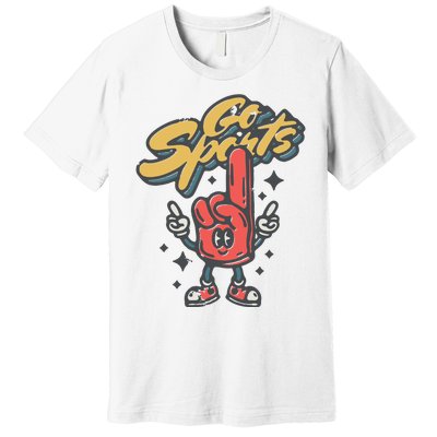 Go Sports Retro Football Game Day Premium T-Shirt