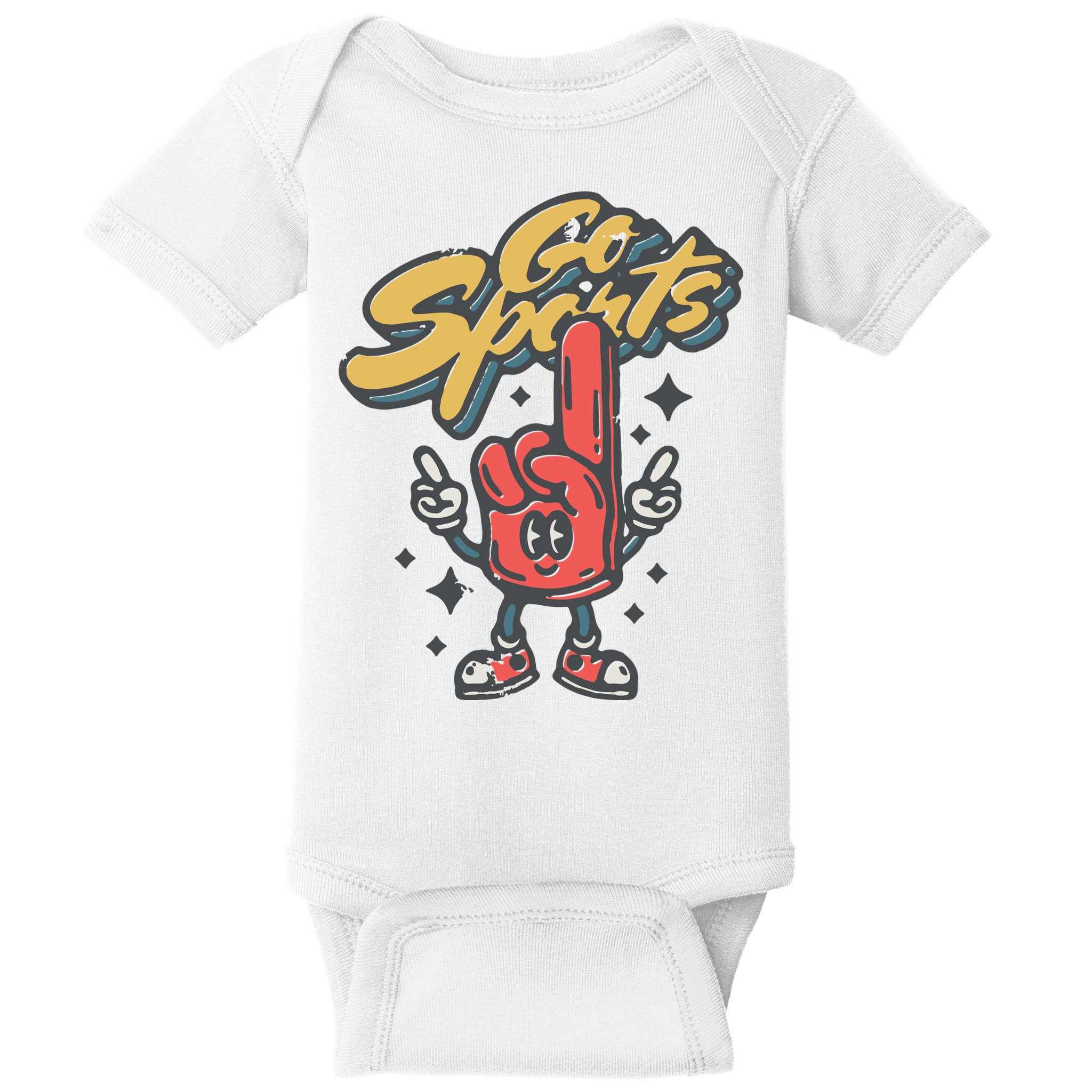 Go Sports Retro Football Game Day Baby Bodysuit