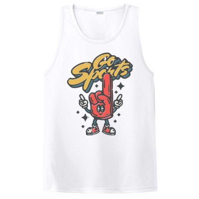 Go Sports Retro Football Game Day PosiCharge Competitor Tank