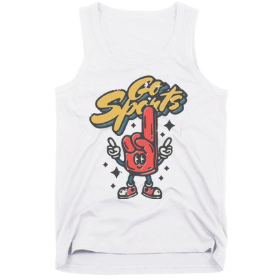 Go Sports Retro Football Game Day Tank Top