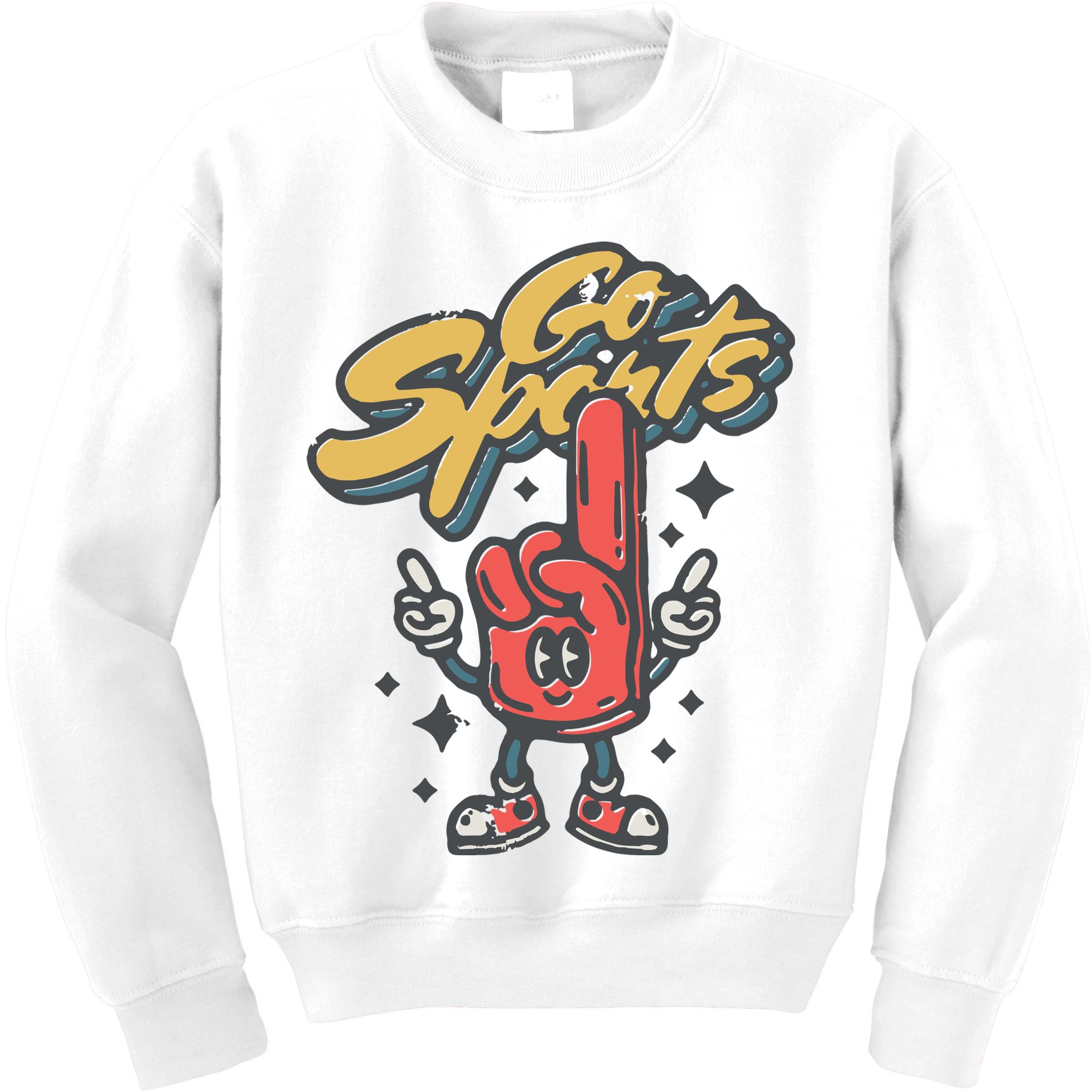 Go Sports Retro Football Game Day Kids Sweatshirt