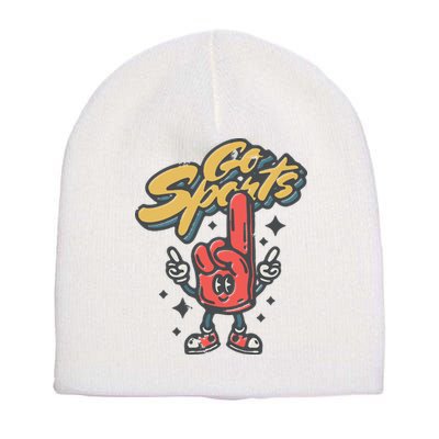 Go Sports Retro Football Game Day Short Acrylic Beanie