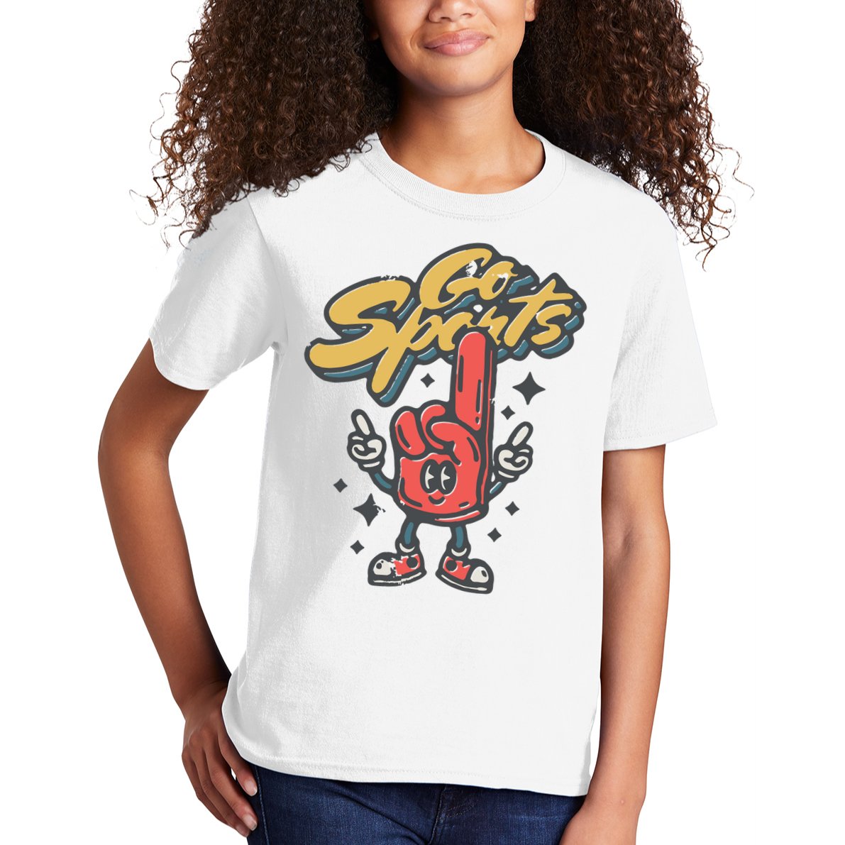 Go Sports Retro Football Game Day Kids T-Shirt