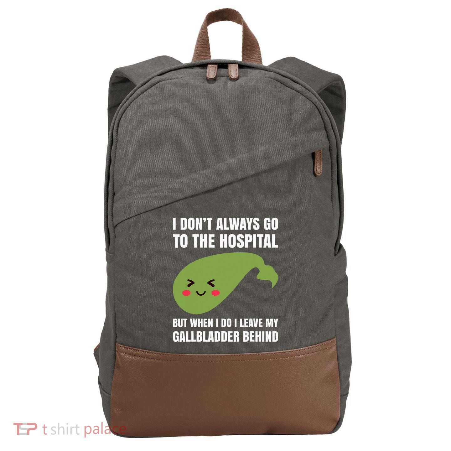 Gallbladder Surgery Removal Recovery Cotton Canvas Backpack