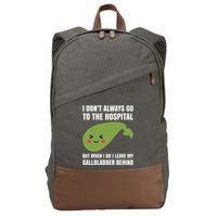 Gallbladder Surgery Removal Recovery Cotton Canvas Backpack