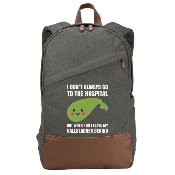 Gallbladder Surgery Removal Recovery Cotton Canvas Backpack