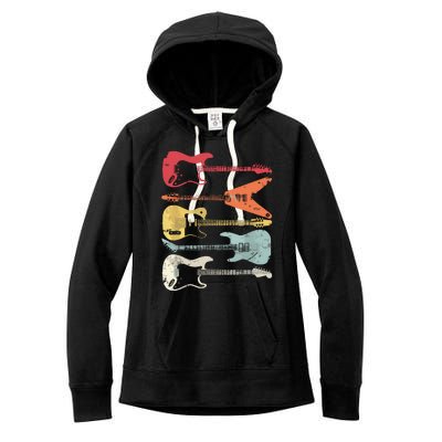 Guitar Shirts Retro Style Gift For Guitarist Women's Fleece Hoodie