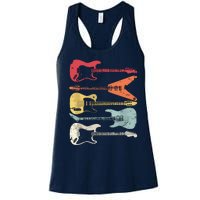 Guitar Shirts Retro Style Gift For Guitarist Women's Racerback Tank