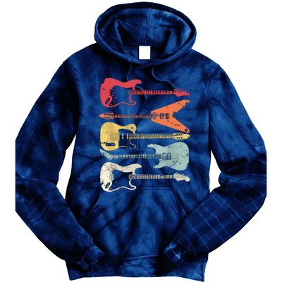 Guitar Shirts Retro Style Gift For Guitarist Tie Dye Hoodie