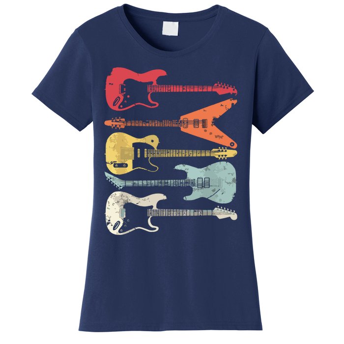 Guitar Shirts Retro Style Gift For Guitarist Women's T-Shirt