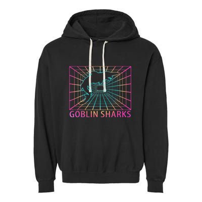 Goblin Sharks Retro Gift Garment-Dyed Fleece Hoodie