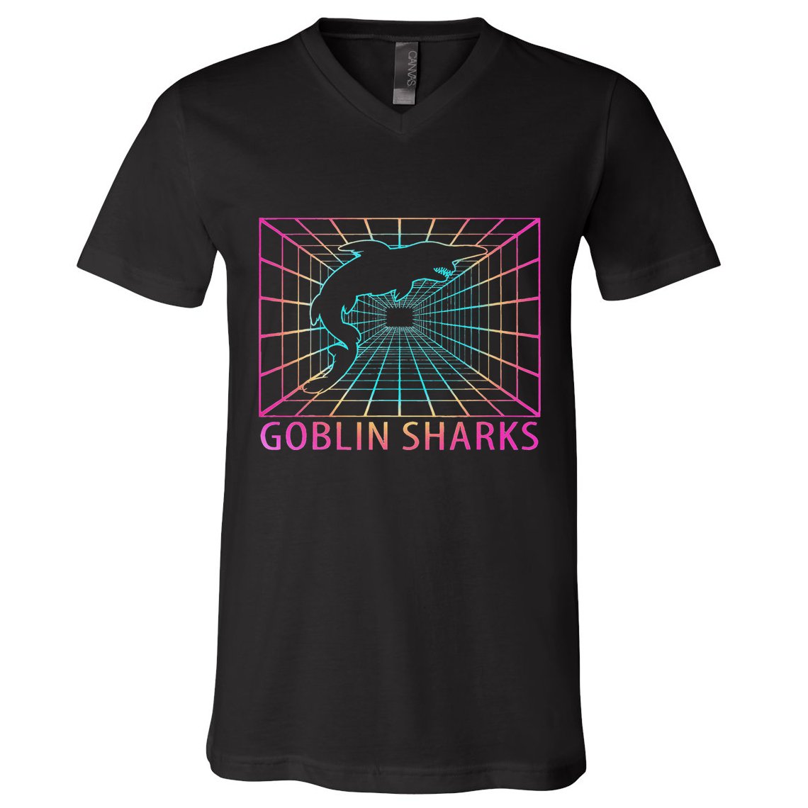Goblin Sharks Retro Gift V-Neck T-Shirt