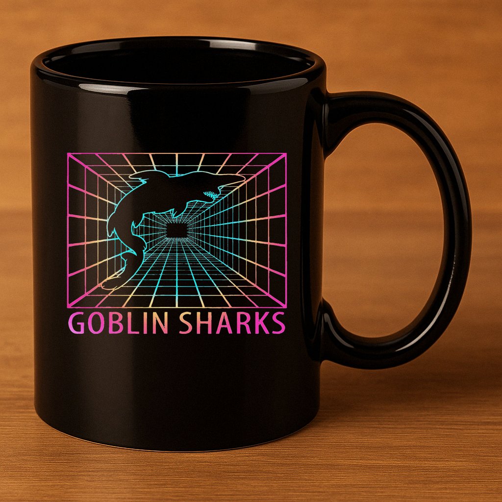 Goblin Sharks Retro Gift 11oz C Handle Ceramic Mug