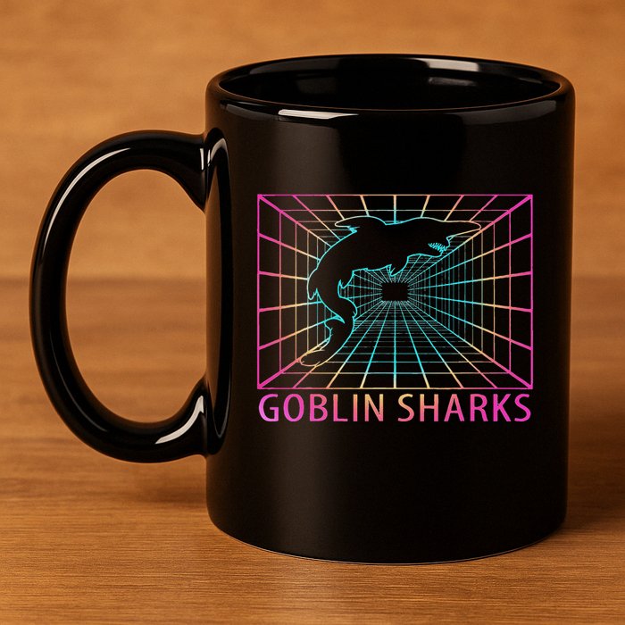 Goblin Sharks Retro Gift 11oz C Handle Ceramic Mug