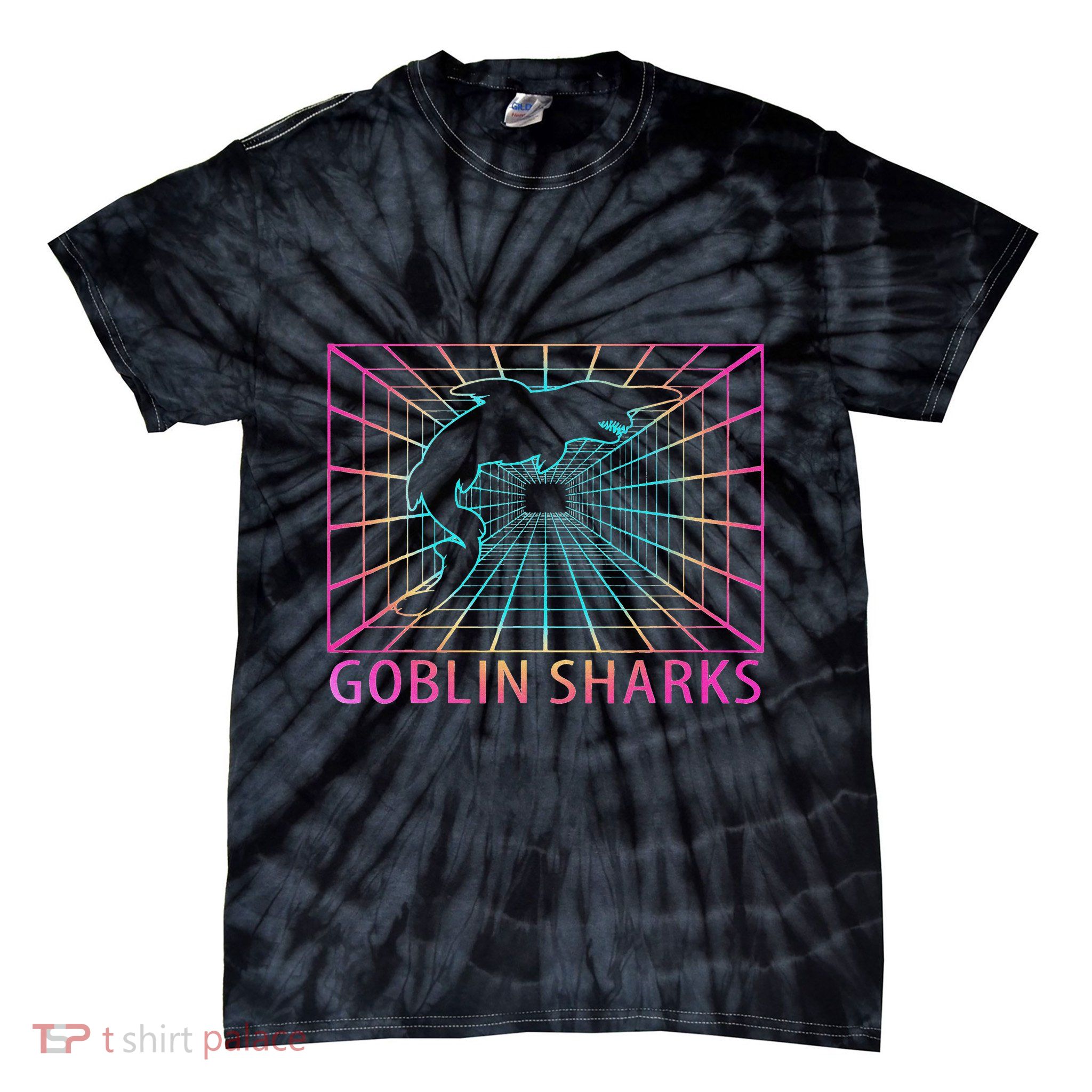 Goblin Sharks Retro Gift Tie-Dye T-Shirt
