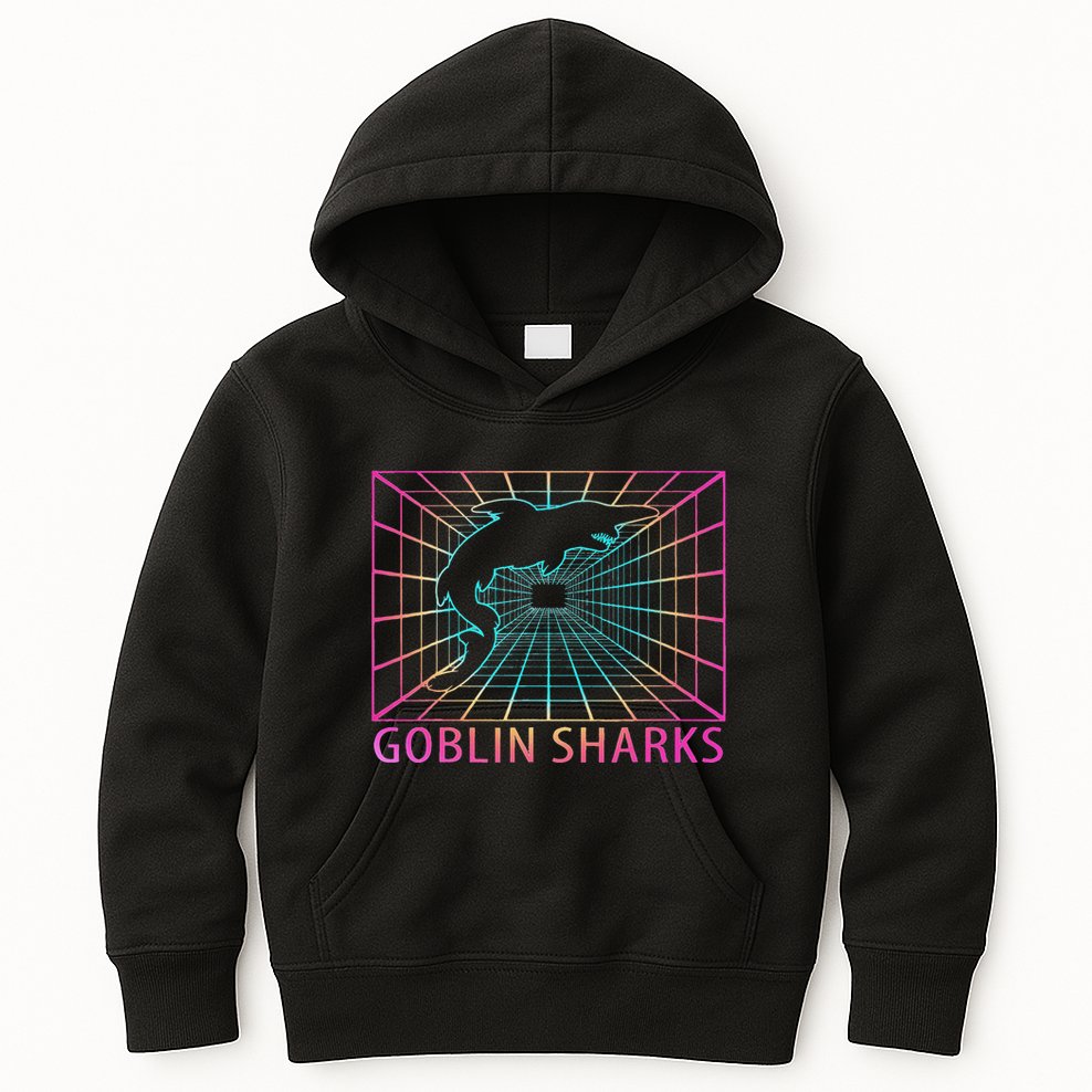 Goblin Sharks Retro Gift Kids Hoodie