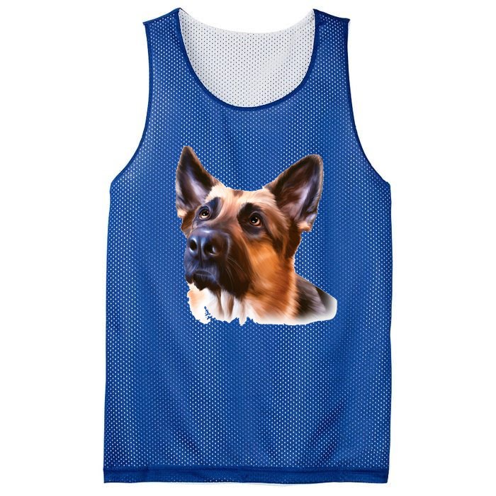 Ger Shepherd Realistic And Colorful Toon Art Shepherd Cool Gift Mesh Reversible Basketball Jersey Tank