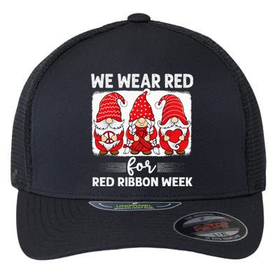 Gnomes support red Peace hope love Anti drug Red Ribbon Week Flexfit Unipanel Trucker Cap