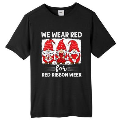 Gnomes support red Peace hope love Anti drug Red Ribbon Week Tall Fusion ChromaSoft Performance T-Shirt