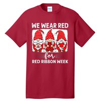 Gnomes support red Peace hope love Anti drug Red Ribbon Week Tall T-Shirt