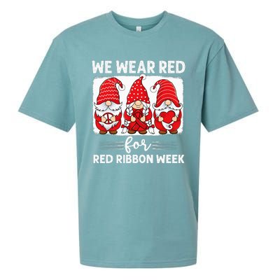 Gnomes support red Peace hope love Anti drug Red Ribbon Week Sueded Cloud Jersey T-Shirt