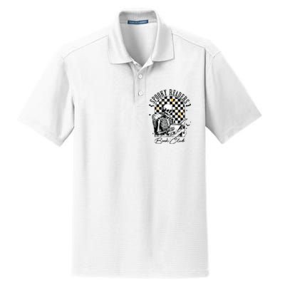 Groovy Spooky Readers Book Club Skeleton Book Lovers Bookish Dry Zone Grid Polo