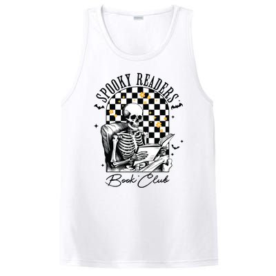 Groovy Spooky Readers Book Club Skeleton Book Lovers Bookish PosiCharge Competitor Tank