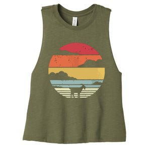 Goat Shirts Retro Style Goat Women's Racerback Cropped Tank