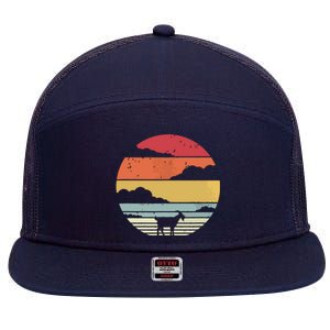 Goat Shirts Retro Style Goat 7 Panel Mesh Trucker Snapback Hat