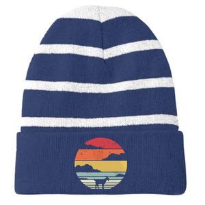 Goat Shirts Retro Style Goat Striped Beanie with Solid Band