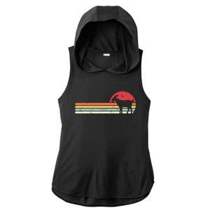 Goat Shirts Retro Style Ladies PosiCharge Tri-Blend Wicking Draft Hoodie Tank