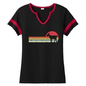 Goat Shirts Retro Style Ladies Halftime Notch Neck Tee