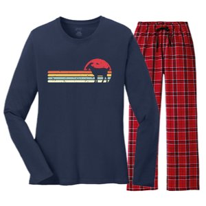 Goat Shirts Retro Style Women's Long Sleeve Flannel Pajama Set 