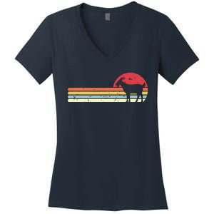 Goat Shirts Retro Style Women's V-Neck T-Shirt